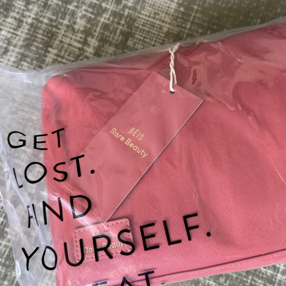 Beis x Rare Beauty The Large Cosmetic Pouch in Worth Pink Color - Picture 7 of 7